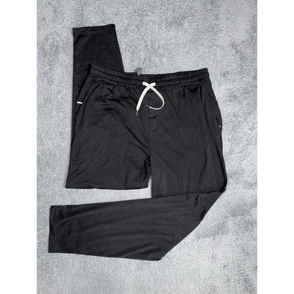 Vuori Ponto Performance Pants Mens XXL Black Heather Tapered Stretch Jogger V418